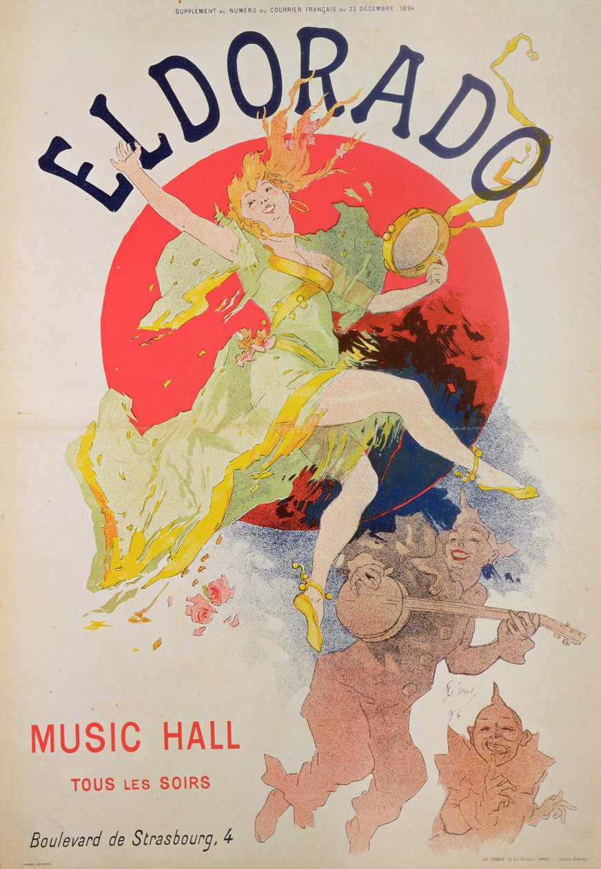 Poster voor El Dorado door Jules Cheret (1836-1932) door Jules Cheret
