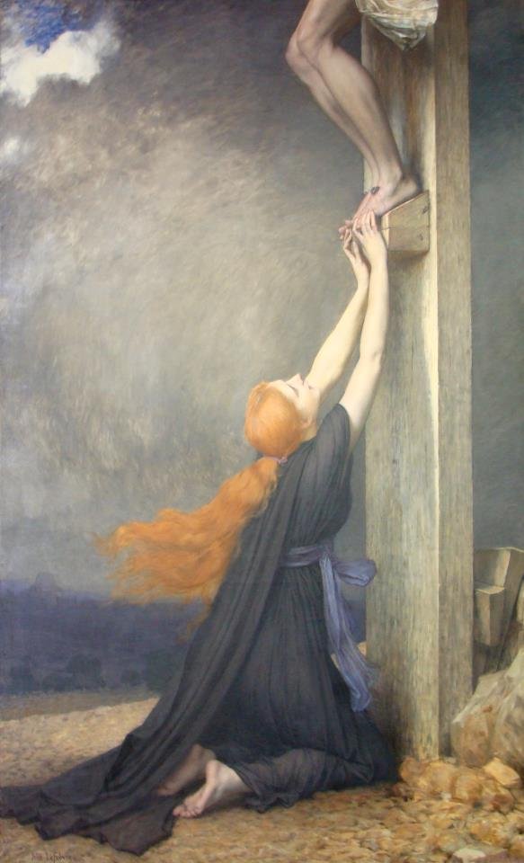 De smarten van Maria Magdalena door Jules Joseph Lefebvre