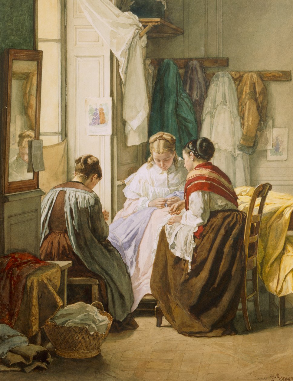 De Naaisters door Jules Trayer