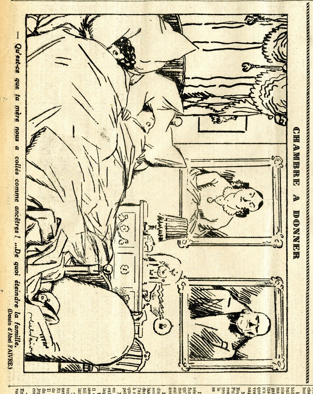 Candid, Satirical in N & B door Jules Abel Faivre