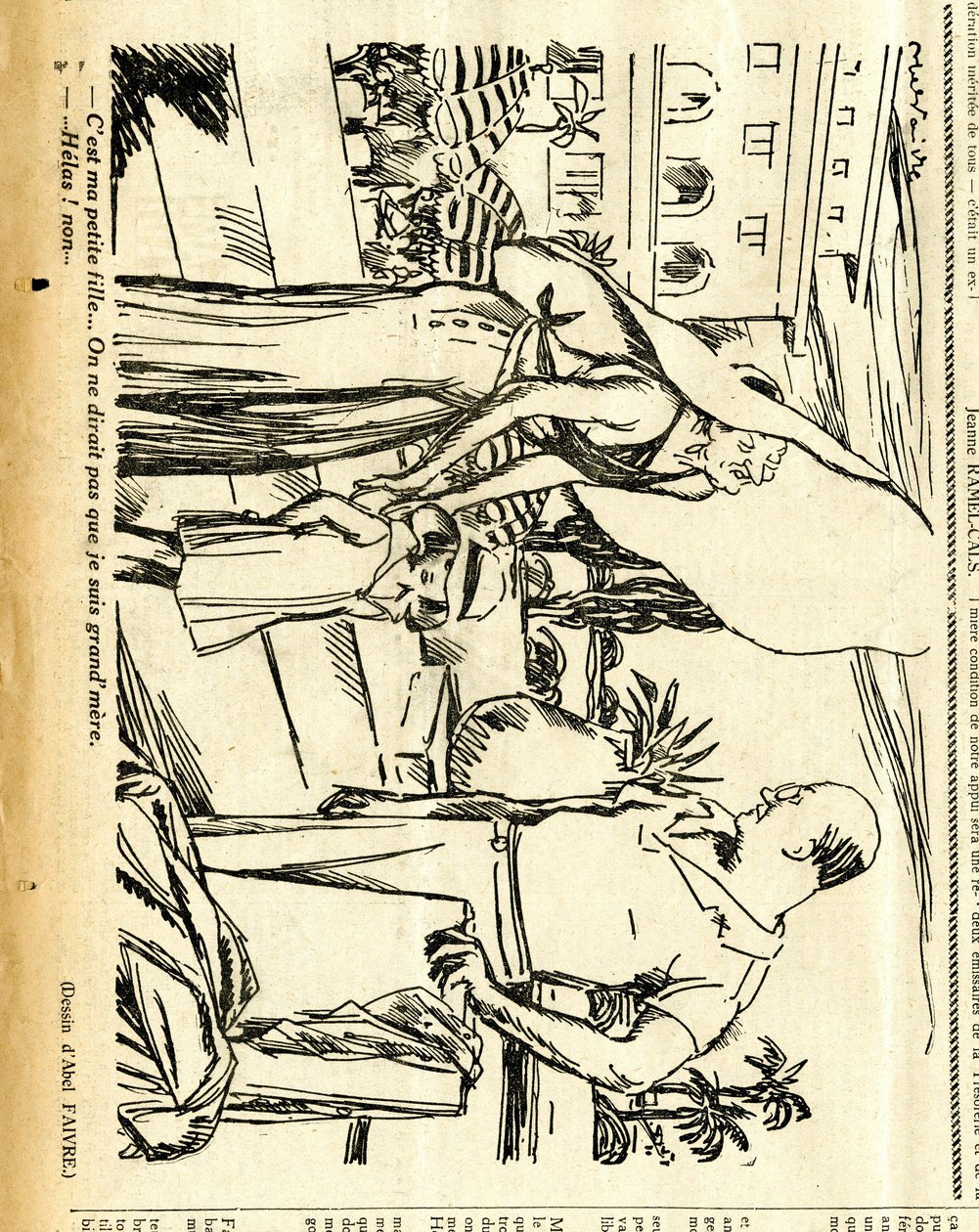 Candid, Satirisch in N & B door Jules Abel Faivre