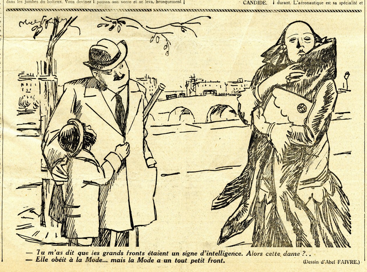 Candid, Satirisch in ZW door Jules Abel Faivre