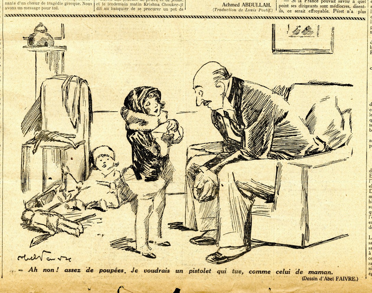 Candid, Satirisch in ZW door Jules Abel Faivre