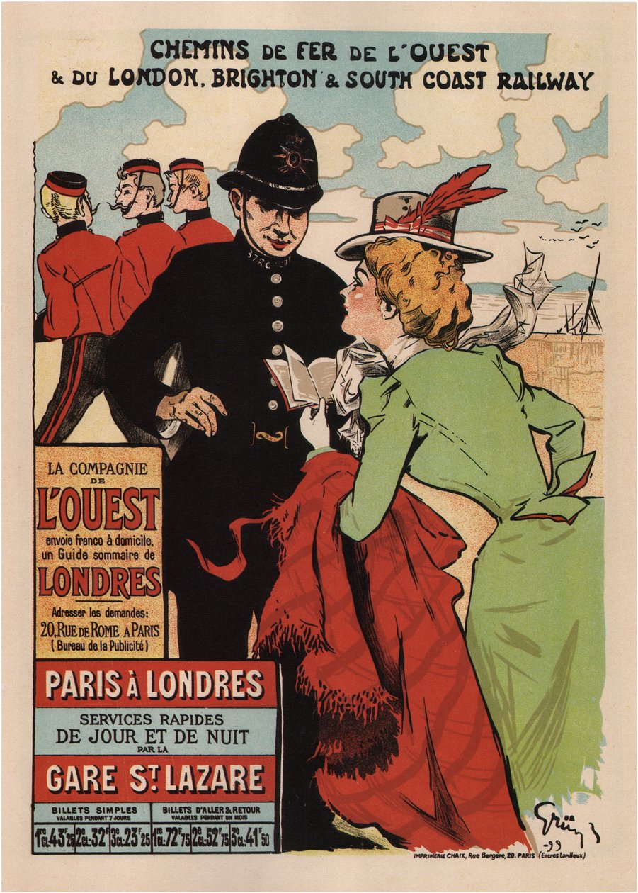 Parijs Londen door Jules Alexandre Gruen or Grun