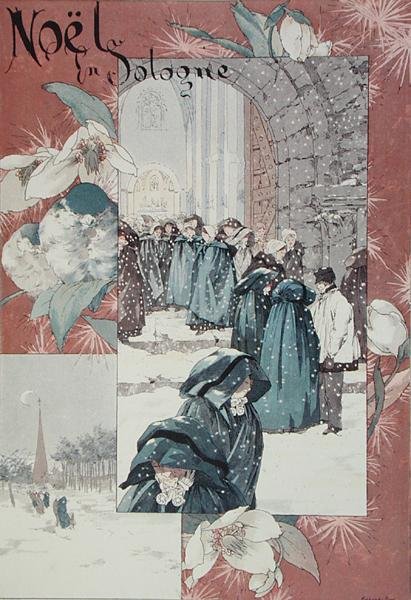 Kerstmis in Sologne (Frankrijk) door Jules Auguste Habert Dys