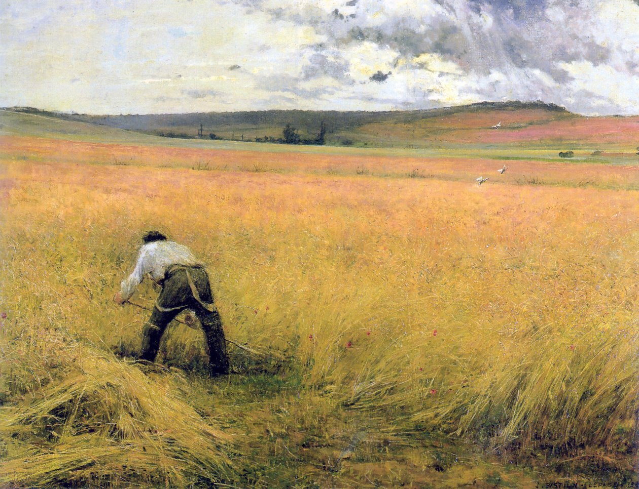 Het rijpe graan, 1880 door Jules Bastien Lepage