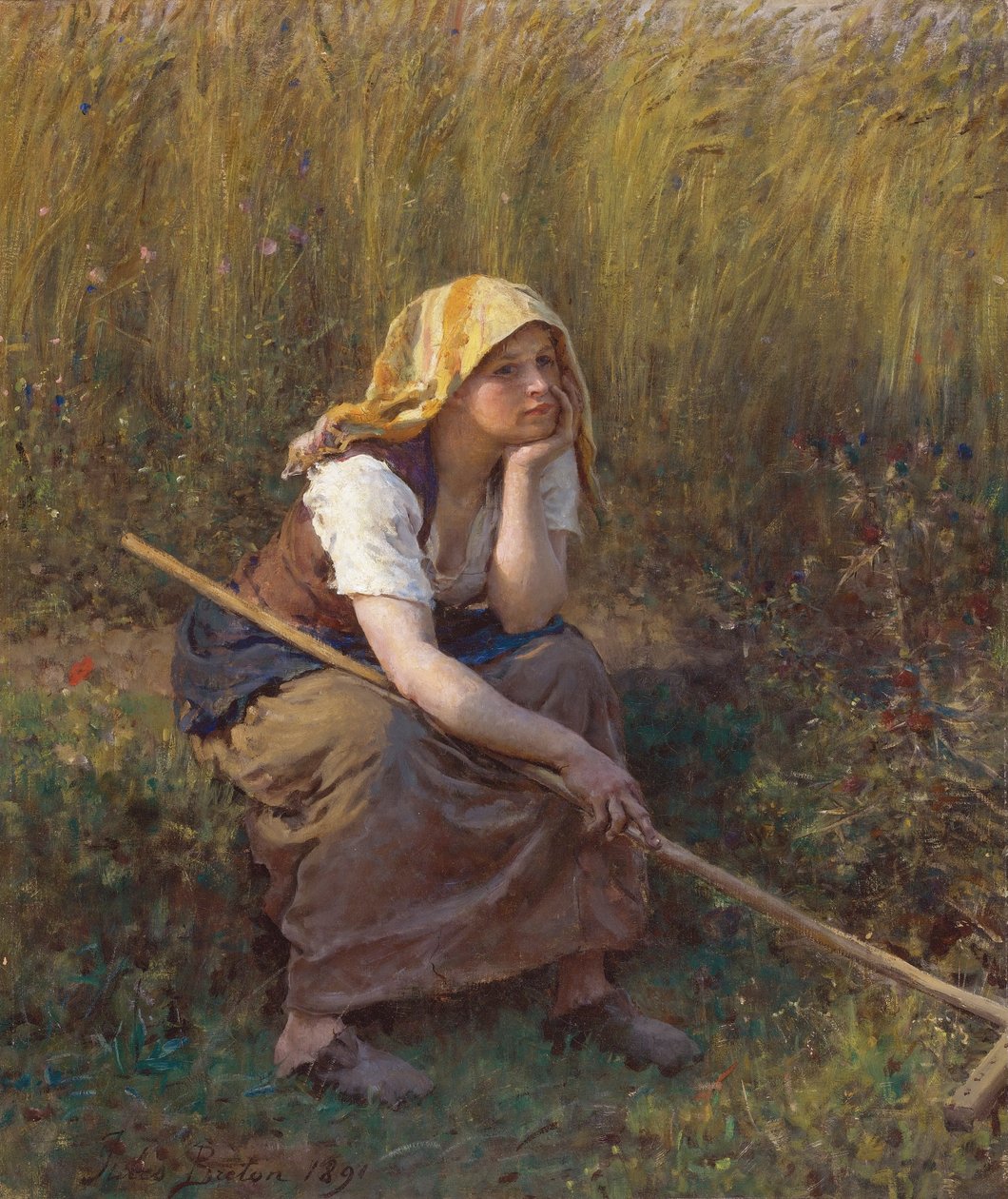 Bretonse Jules Zomer door Jules Breton