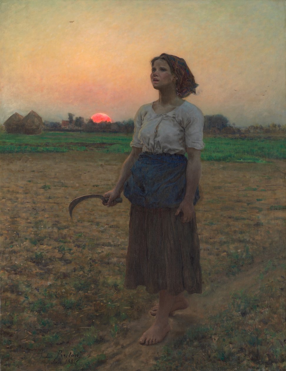 Het lied van de leeuwerik door Jules Breton