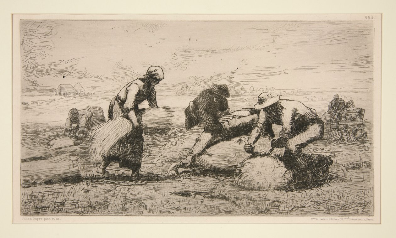 Les lieurs de gerbes door Jules Dupré