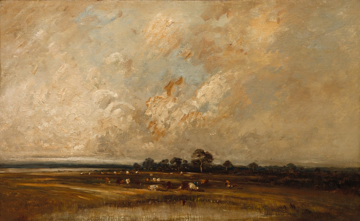 Moerasland, 1860s-1870s door Jules Dupré