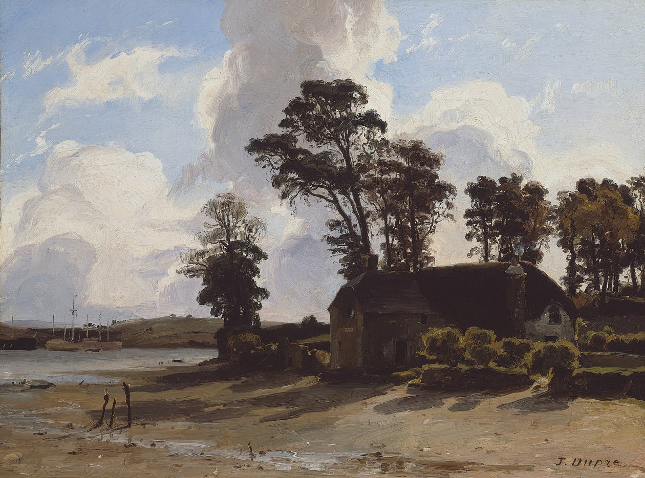 De Estuariumboerderij, 1830-1835 door Jules Dupré