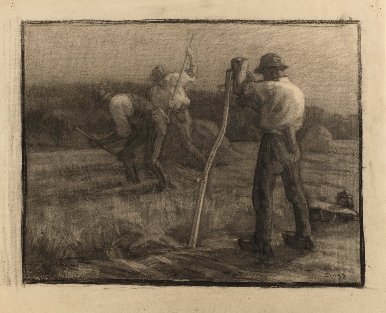 Oogstscène door Jules Emile Zingg