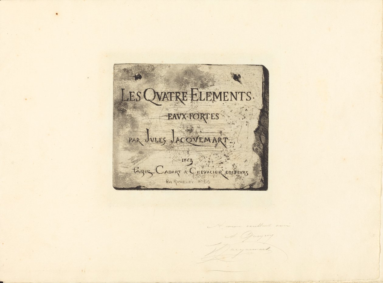 Titelpagina door Jules Ferdinand Jacquemart