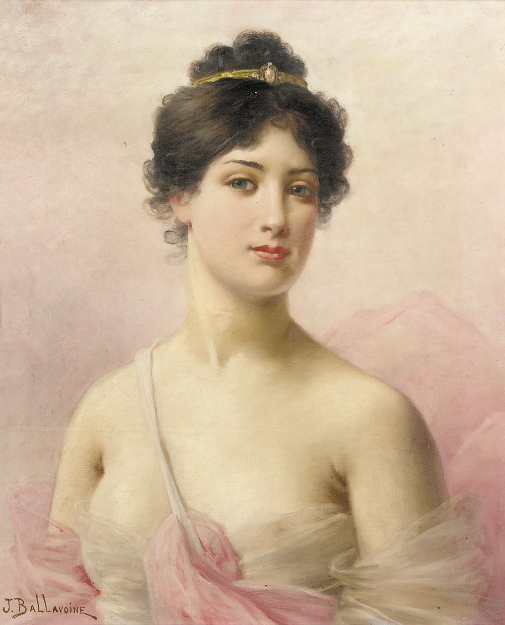 Een Jonge Schoonheid door Jules Frederic Ballavoine