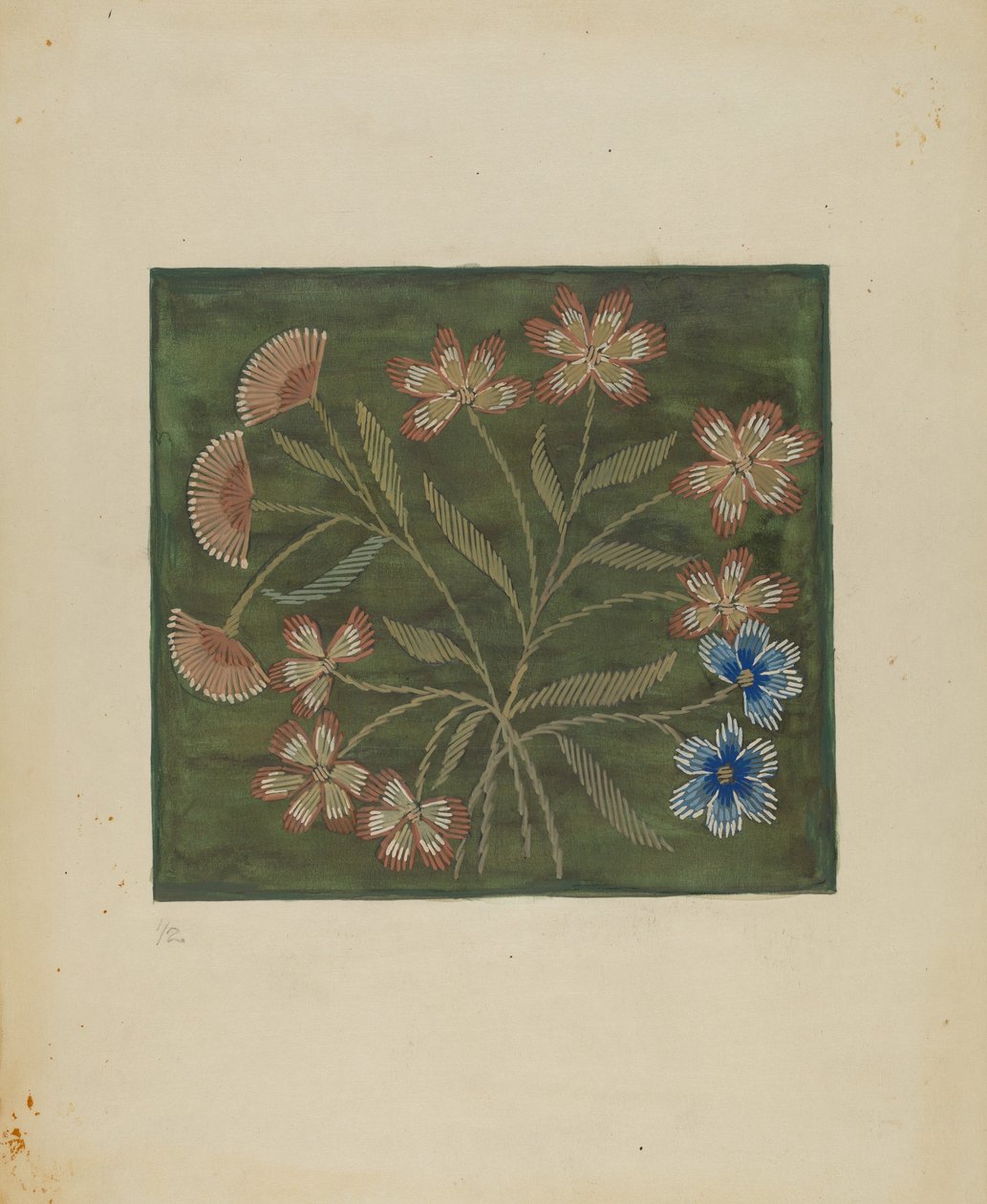 Geborduurde deken, ca. 1936 door Jules Lefevere