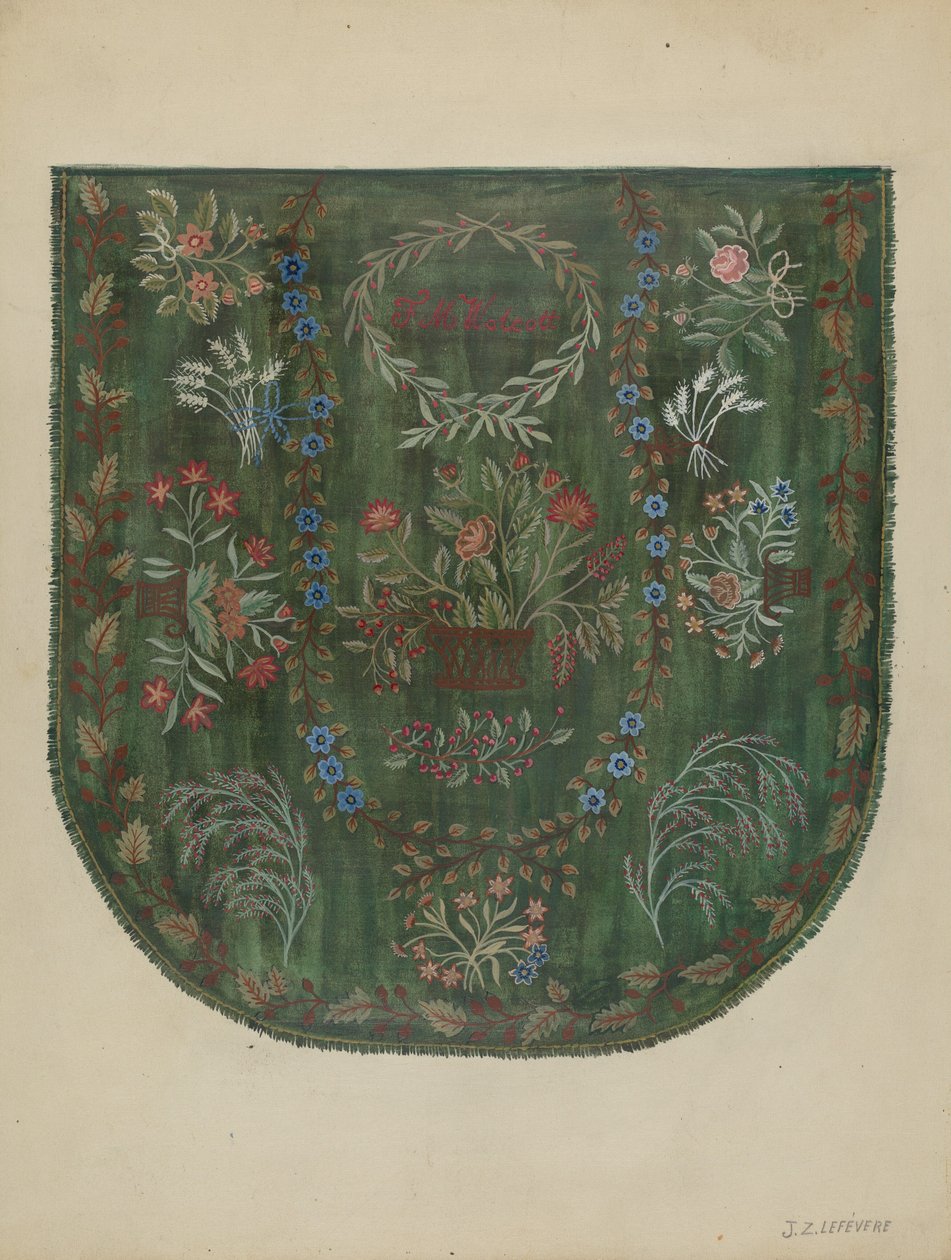 Geborduurde deken, ca. 1936 door Jules Lefevere
