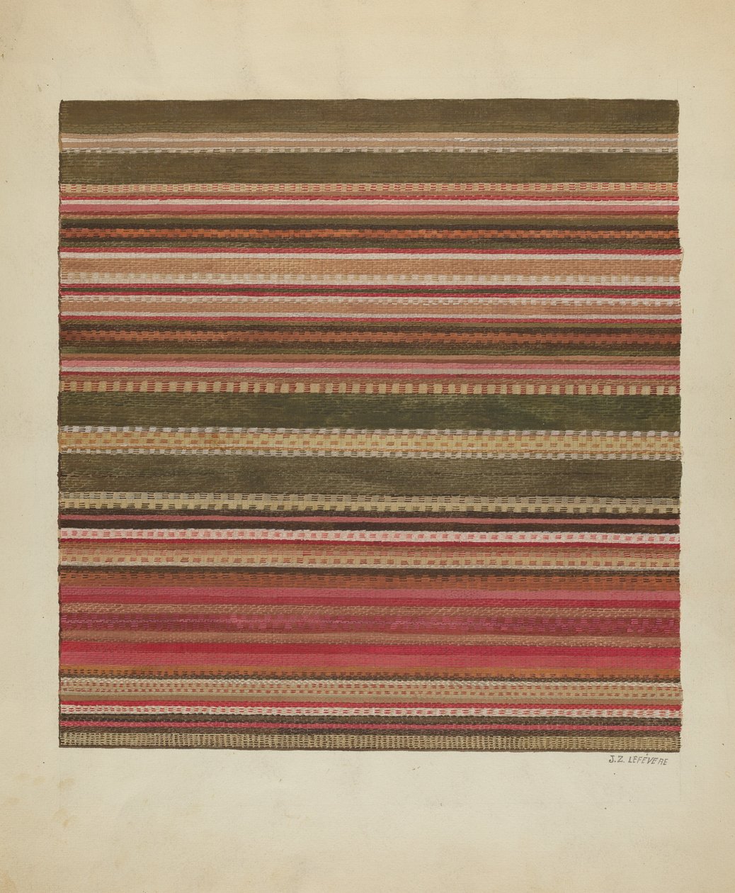 Handgeweven tapijt, ca. 1936 door Jules Lefevere