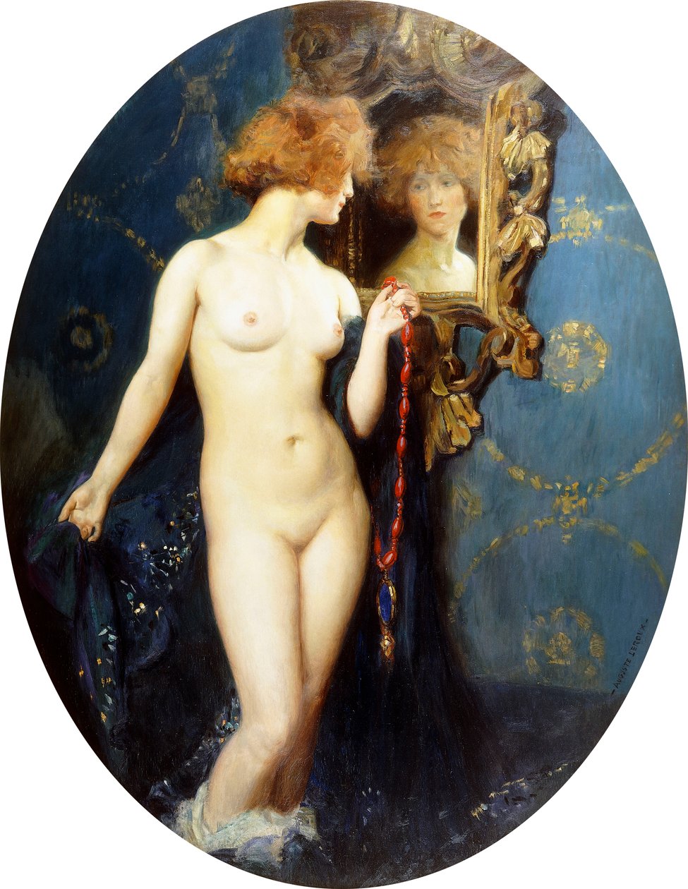 De reflectie door Jules Marie Auguste Leroux