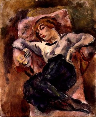 Hermine David Slapend door Jules Pascin