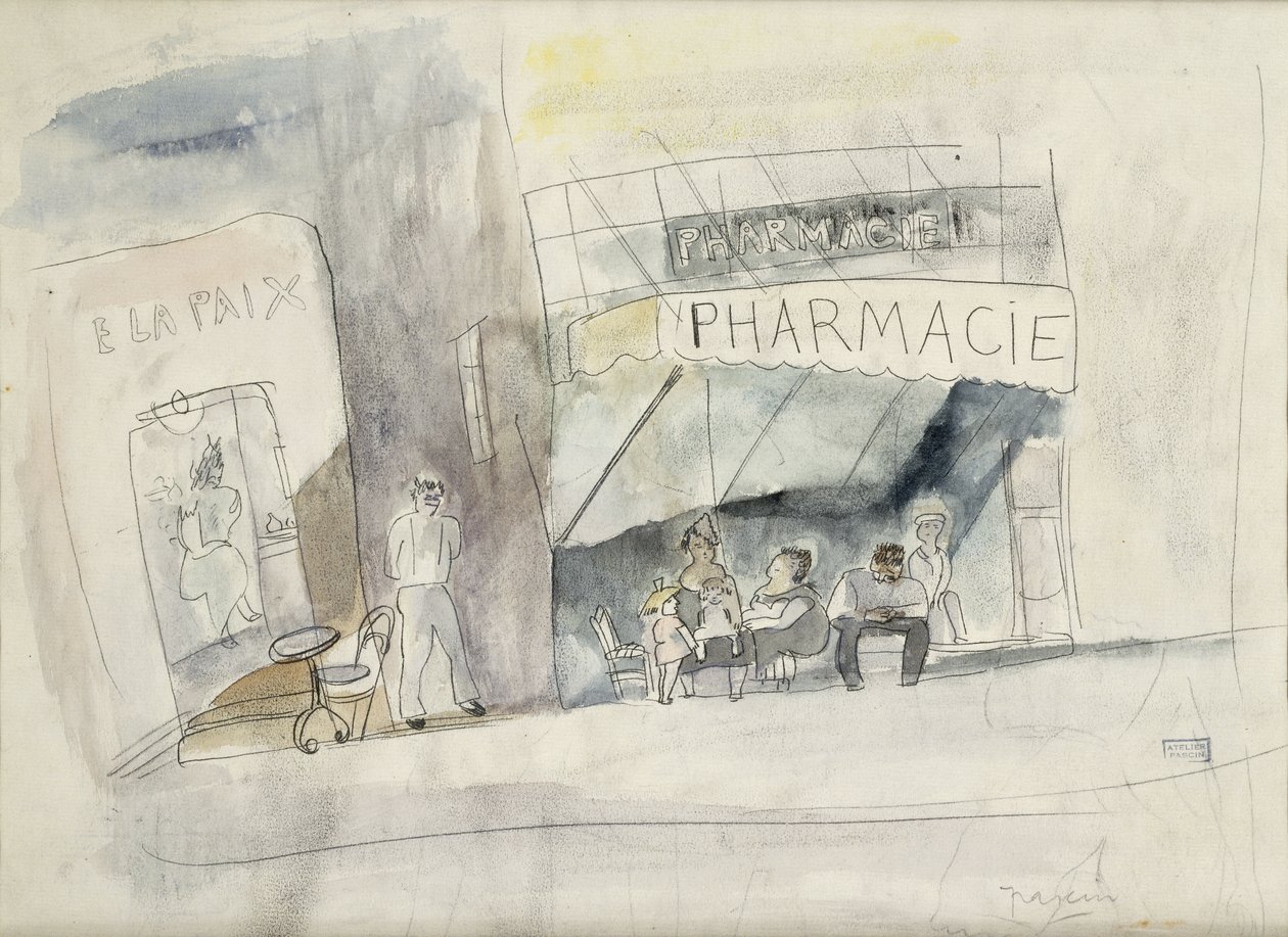 De apotheek door Jules Pascin