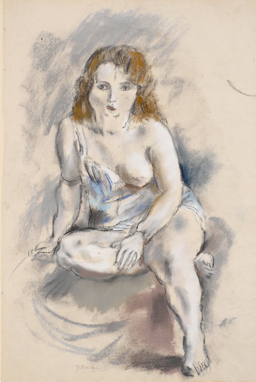 Naakt door Jules Pascin