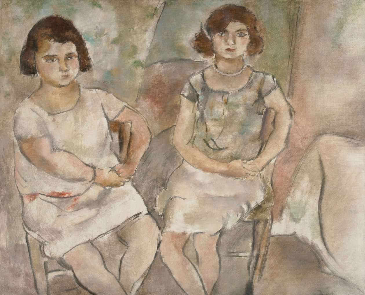 Rosette en Nana, 1925 door Jules Pascin