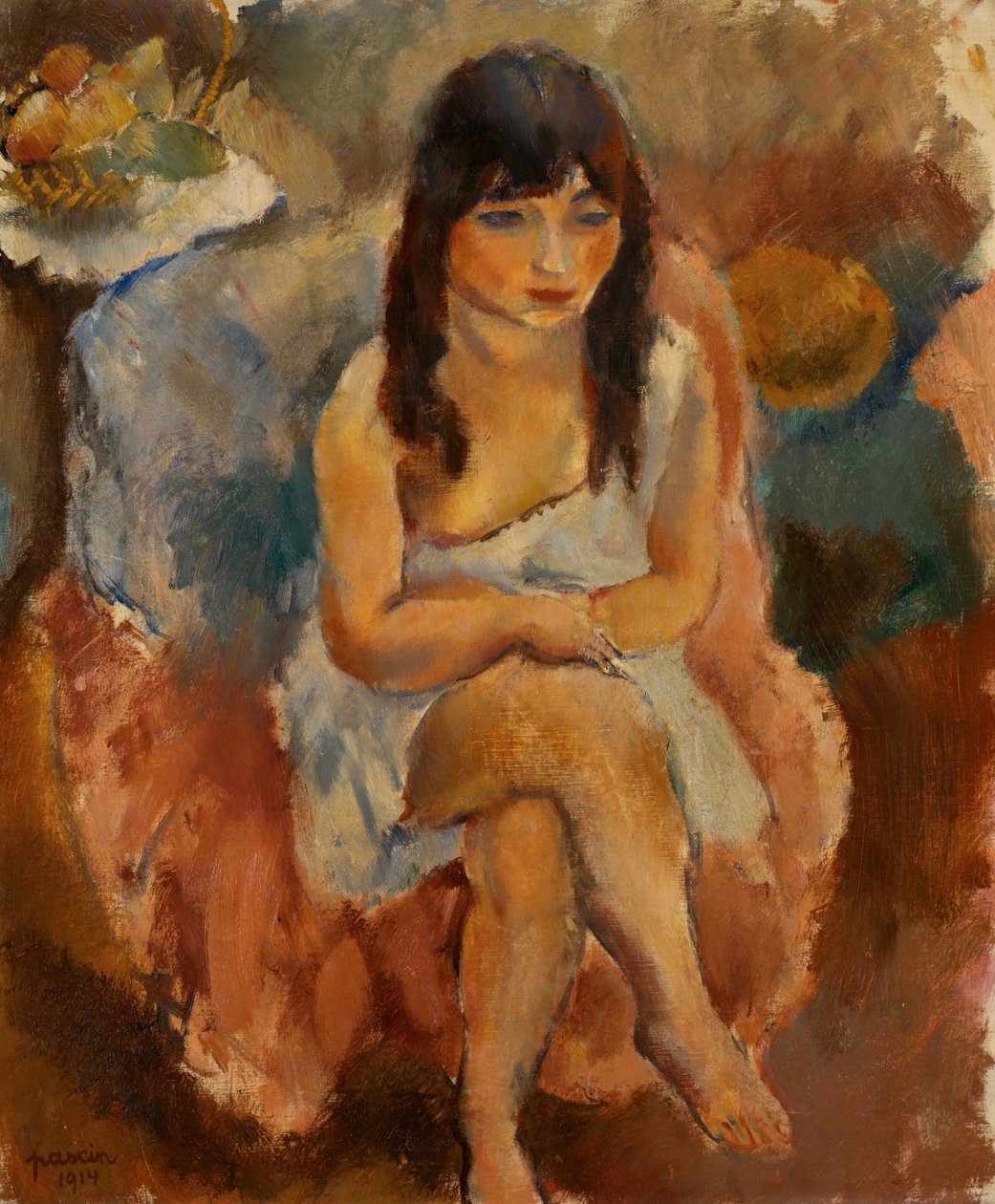 Zittende Figuur door Jules Pascin