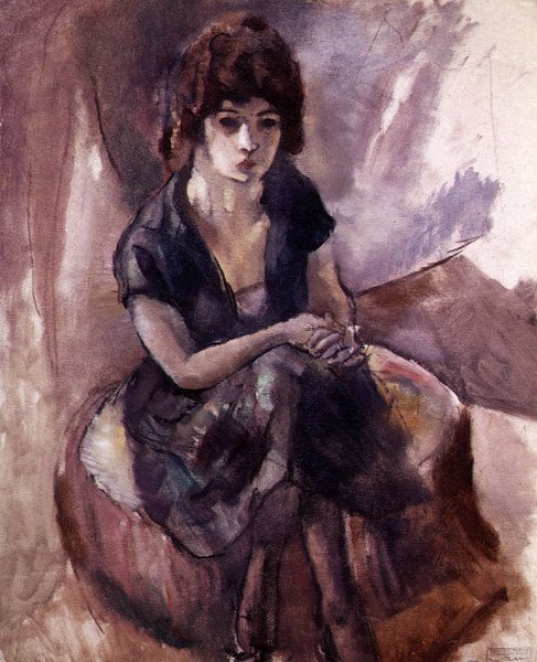 Zittende Jonge Vrouw door Jules Pascin