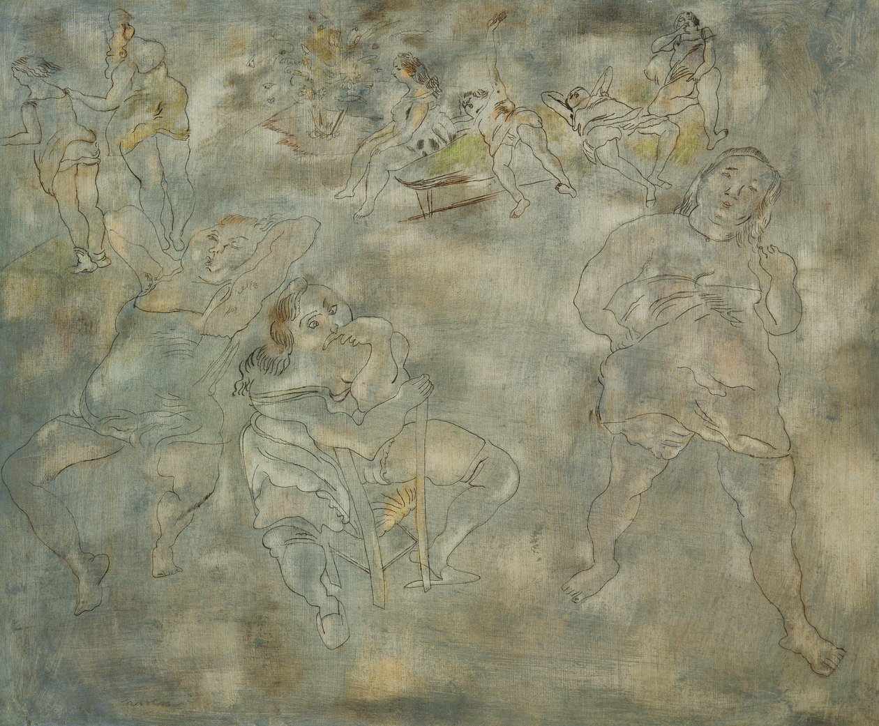 De gevangenen, c.1923-25 door Jules Pascin