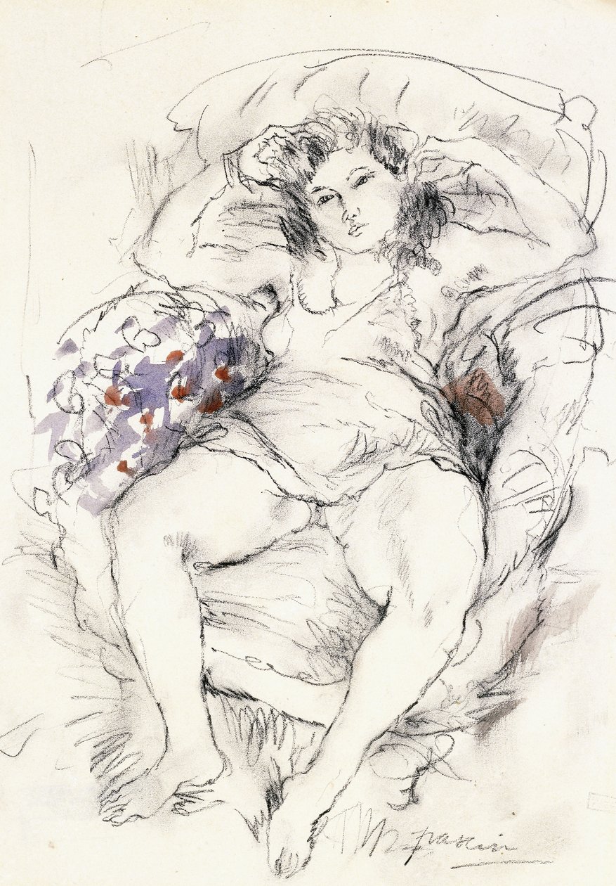 Vrouw in een Stoel, 1925-1926 door Jules Pascin