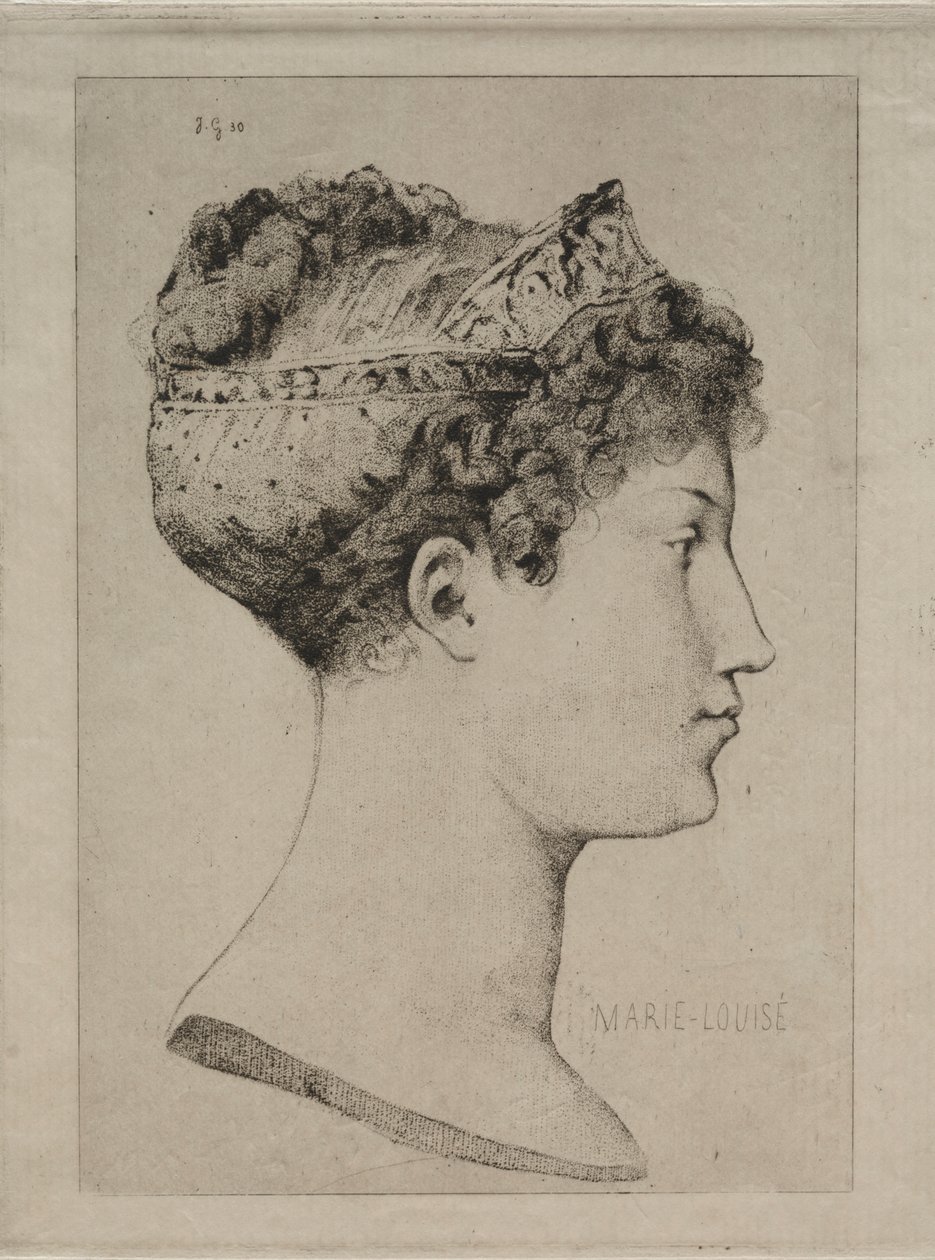 Marie Louise in Profiel door Jules de Goncourt