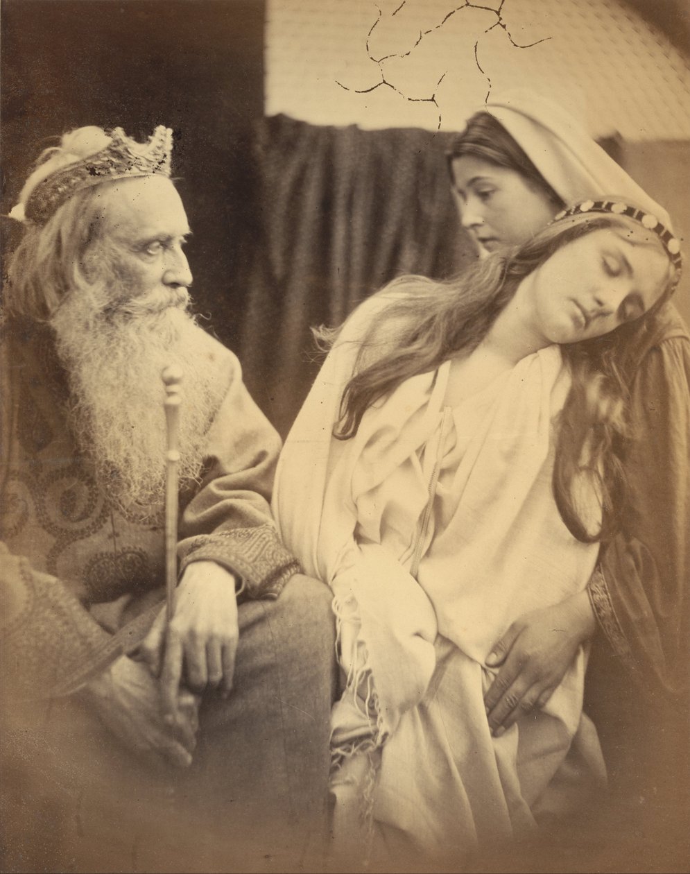 Koningin Esther voor koning Ahasveros door Julia Margaret Cameron