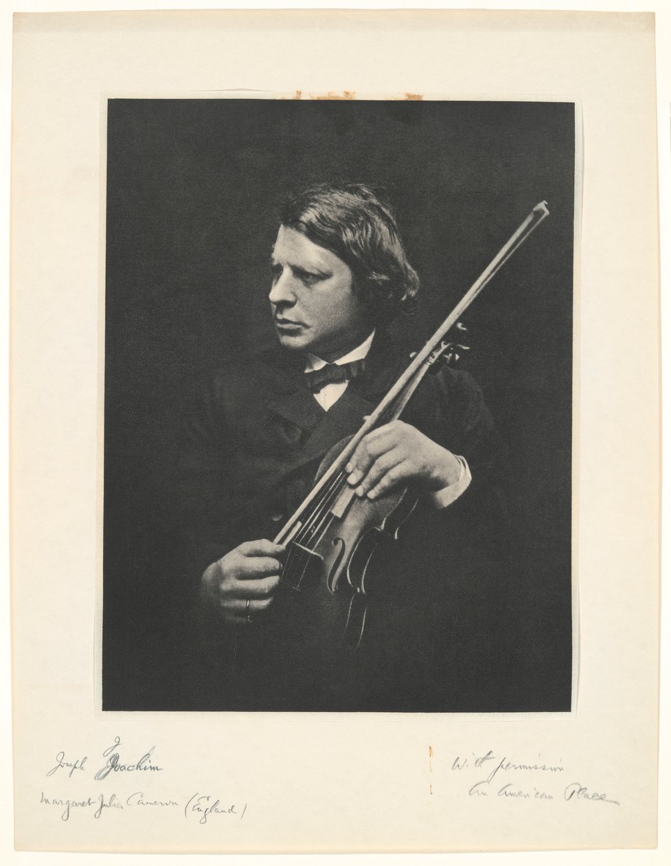 Joseph Joachim door Julia Margaret Cameron