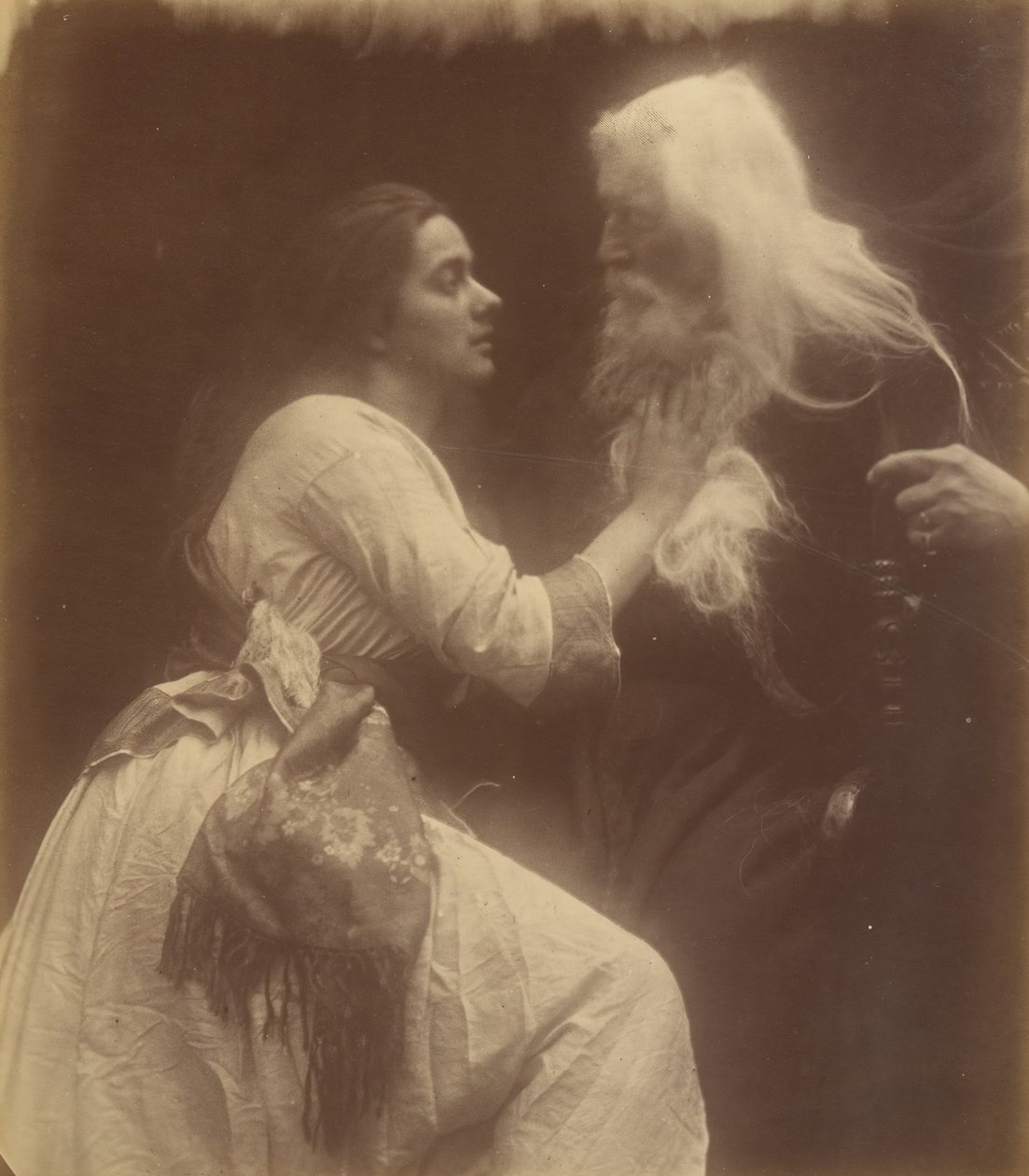 Vivien en Merlin door Julia Margaret Cameron