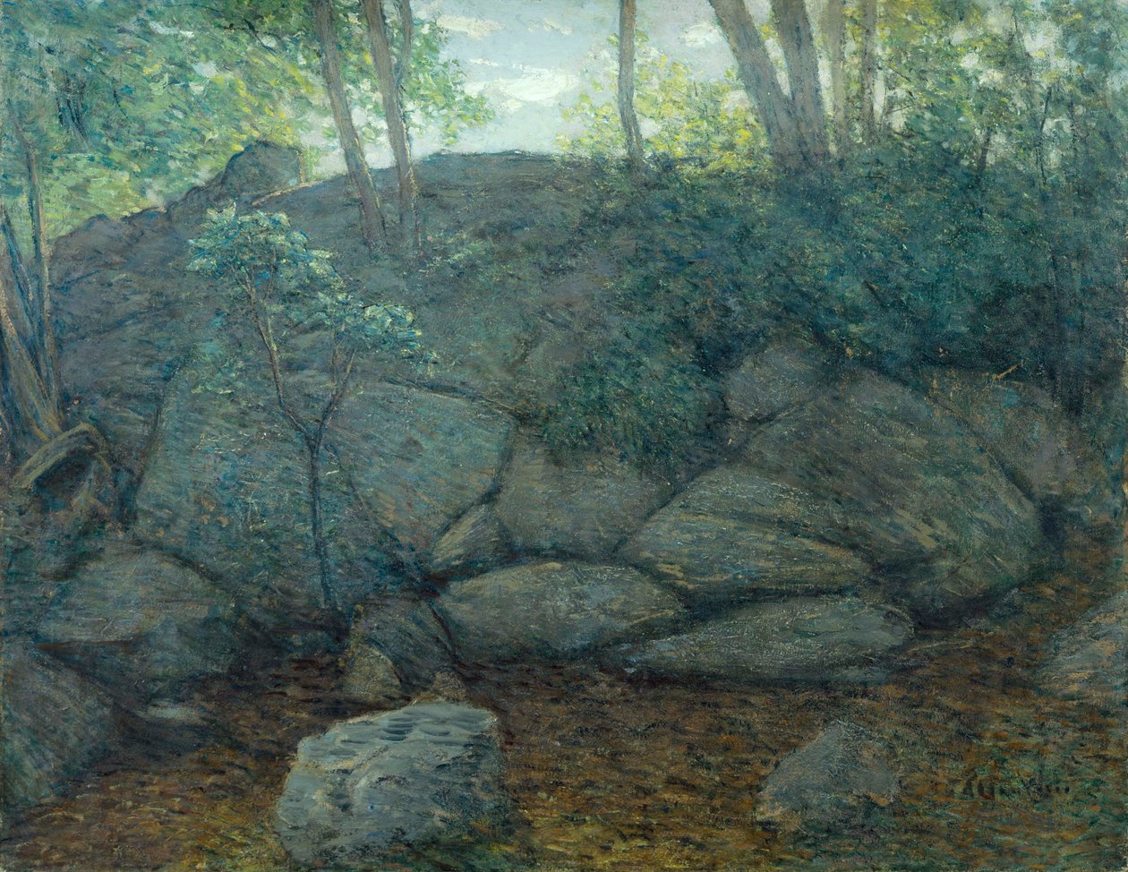 Bosrotsen door Julian Alden Weir