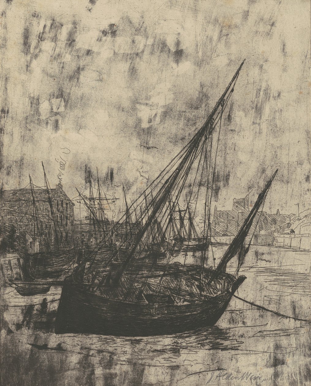 Boten bij Peel—Isle of Man door Julian Alden Weir