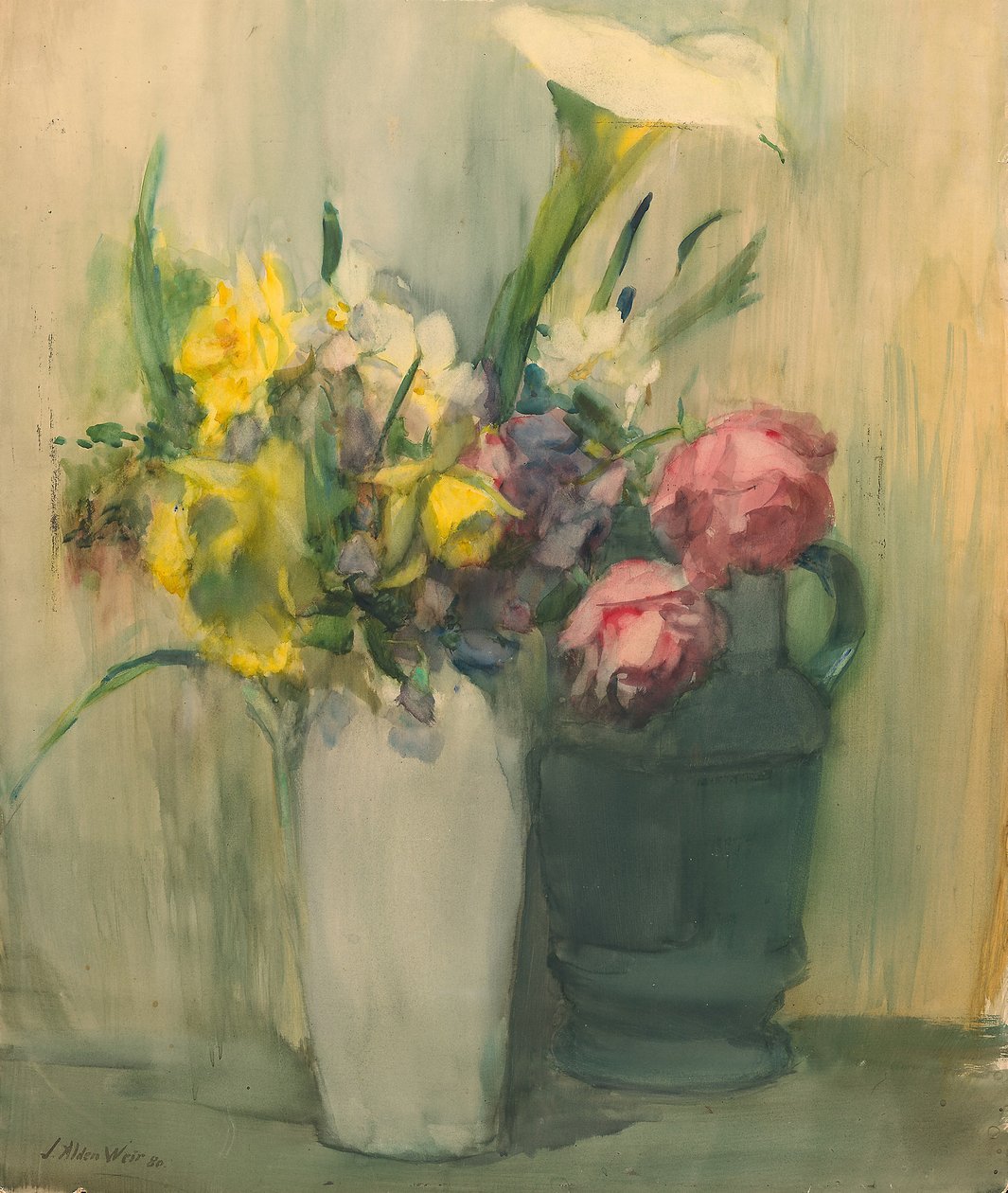 Bloemen door Julian Alden Weir