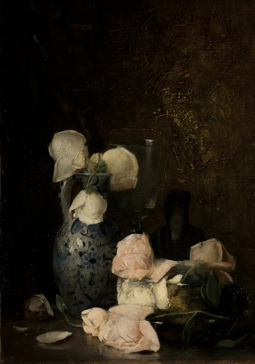 Rozen, ca. 1880-90 door Julian Alden Weir