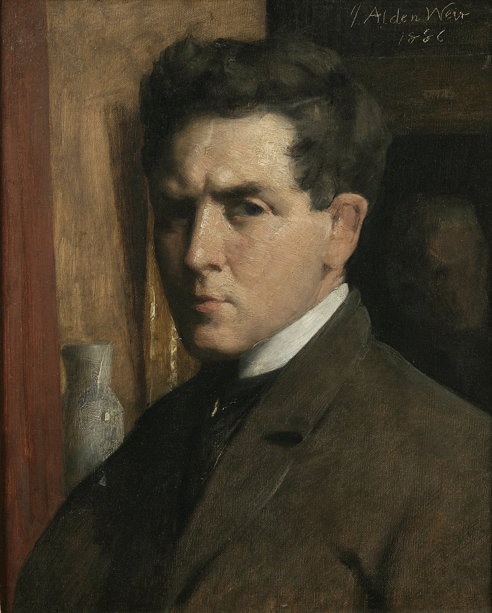 Zelfportret door Julian Alden Weir