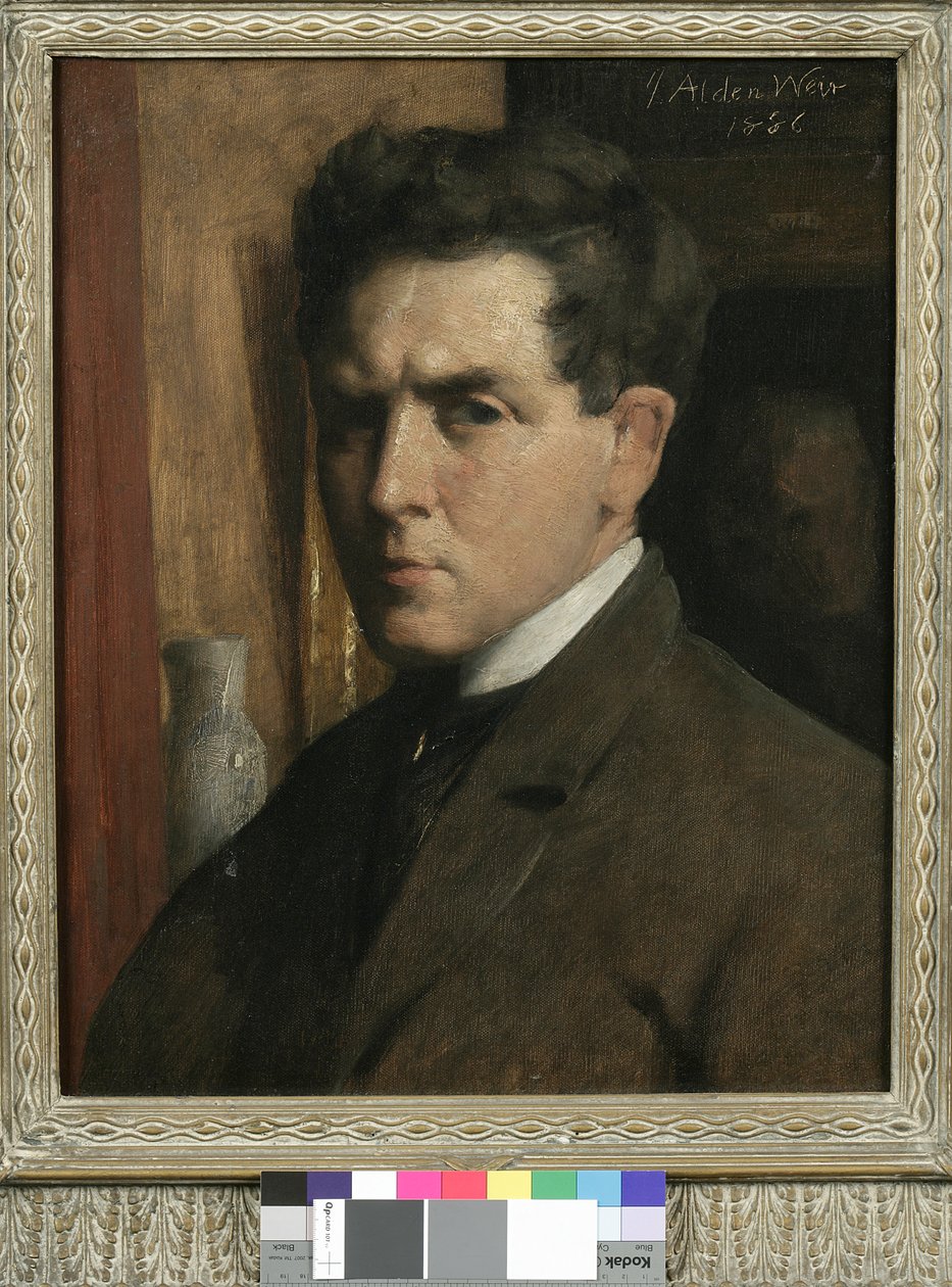 Zelfportret, 1886 door Julian Alden Weir