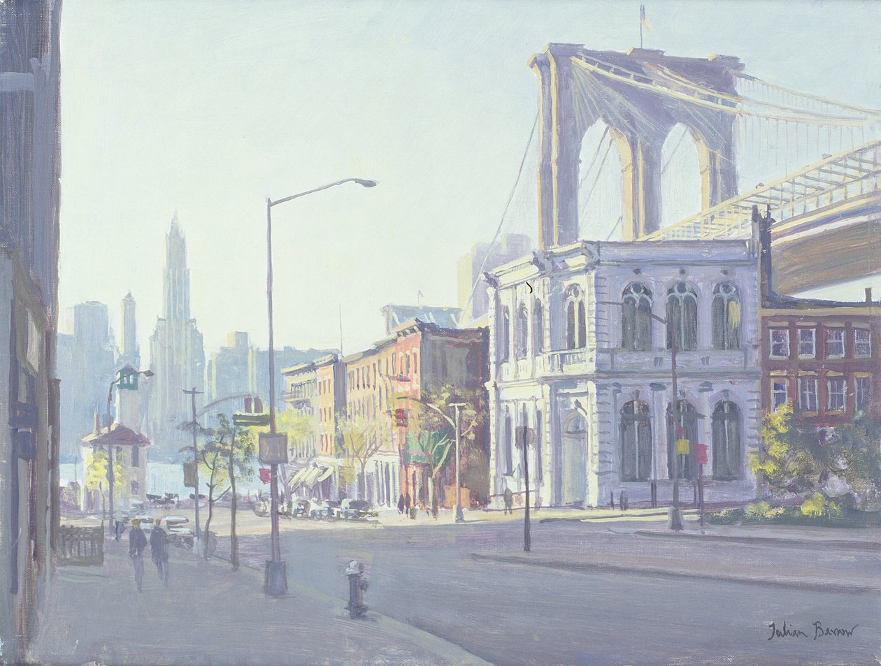 Brooklyn Bridge, New York door Julian Barrow