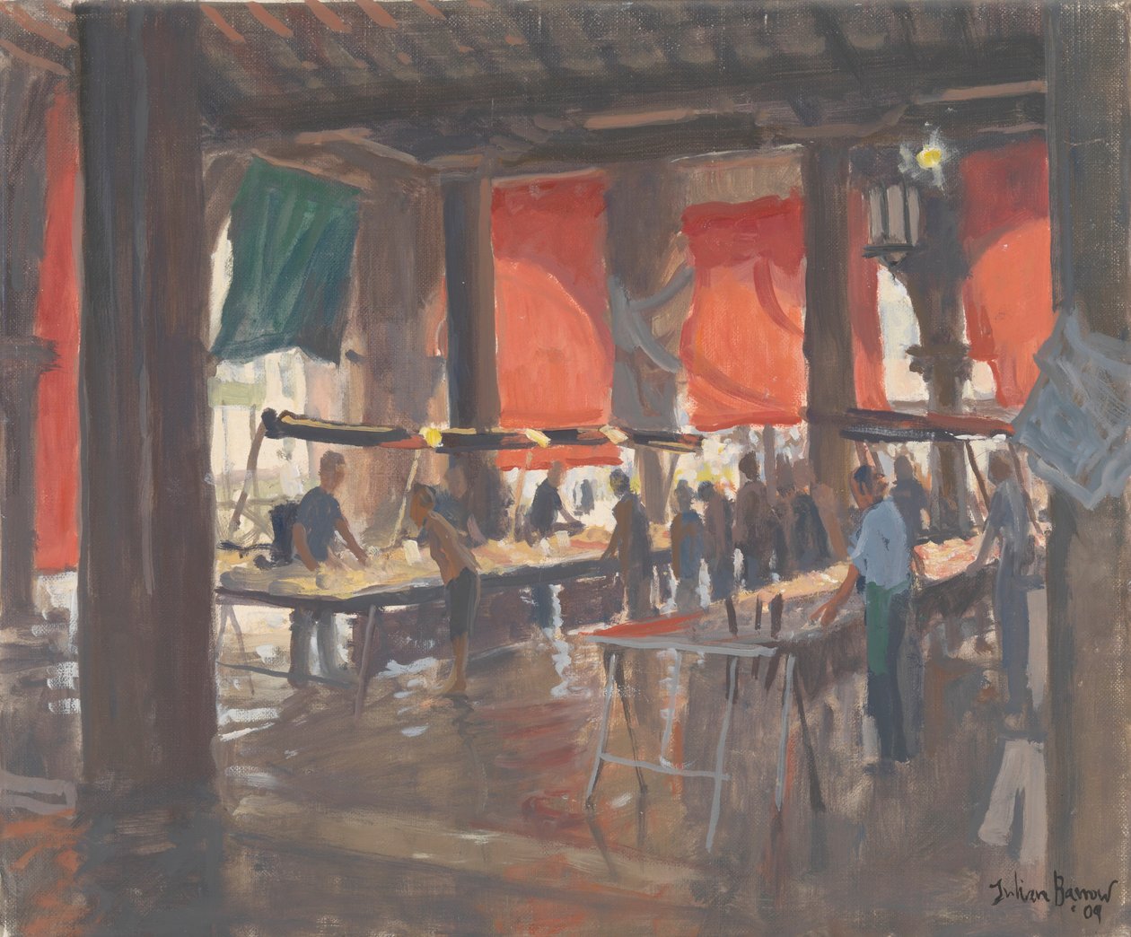 Vismarkt, Venetië door Julian Barrow