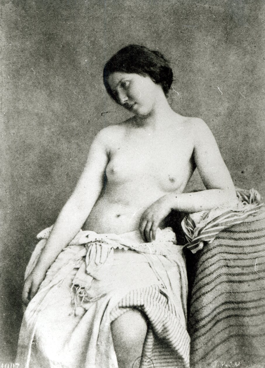 Naakt Vrouwelijk Model, c.1850 door Julien Vallou de Villeneuve