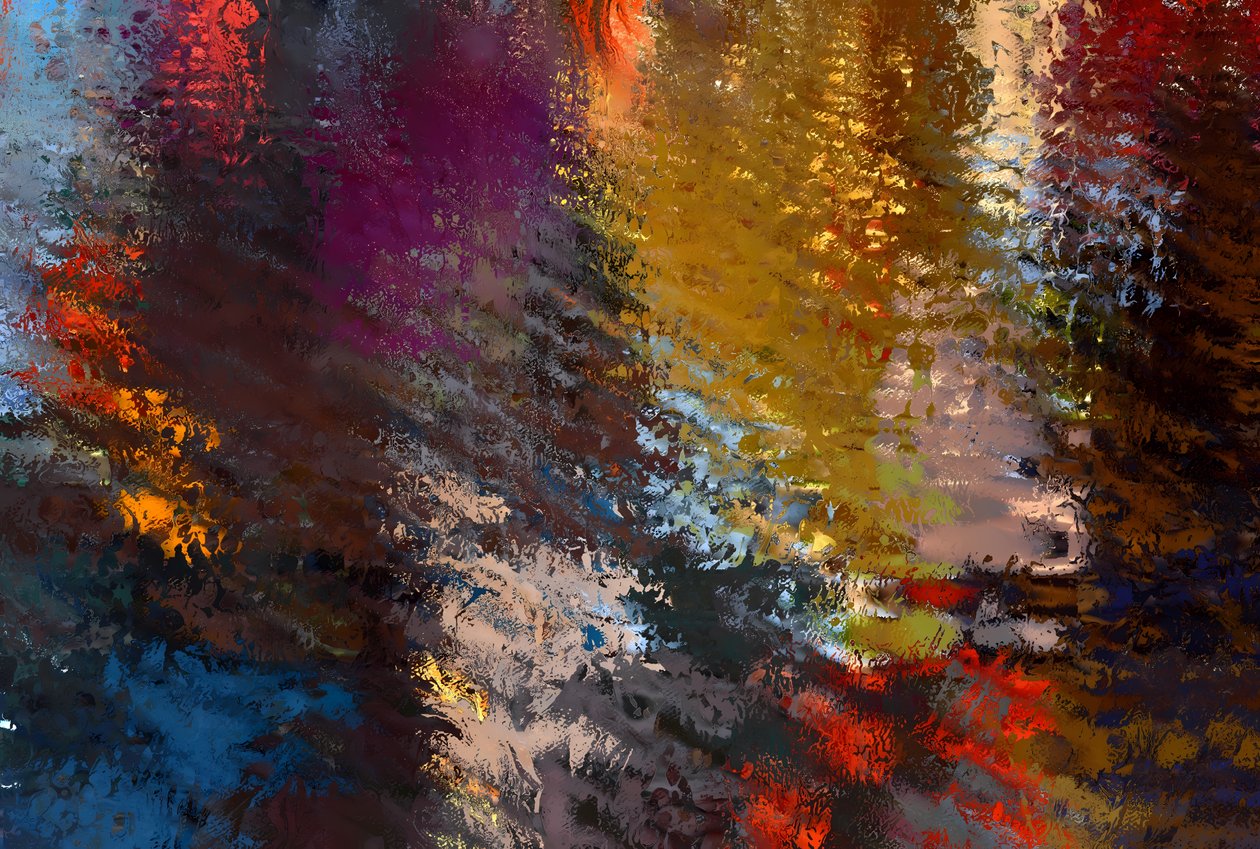 Kleurige waterspiegeling door Julien Decapo