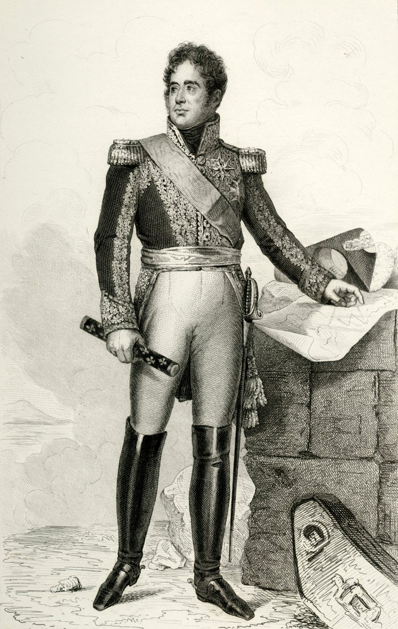 Jacques Lauriston, 1804, 1839 door Julien Leopold Boilly