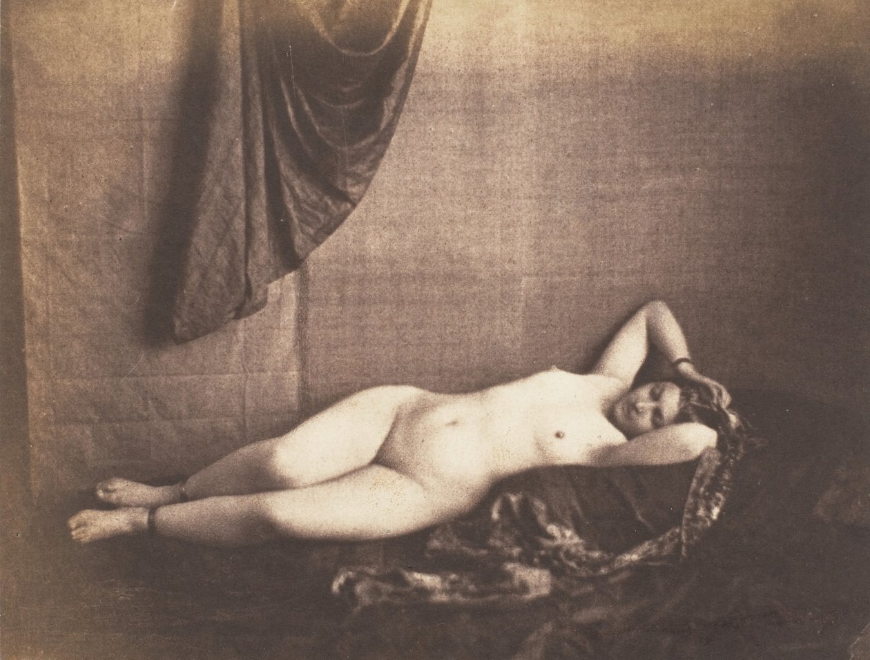Liggende Naakt, 1851-53 door Julien Vallou de Villeneuve