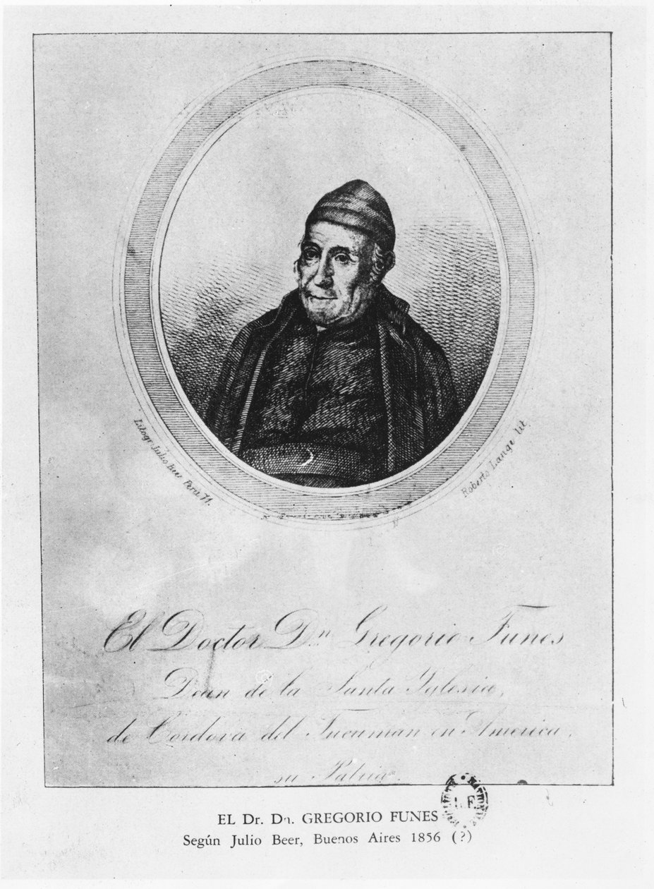 Gregorio Funes, 1856 door Julio Beer