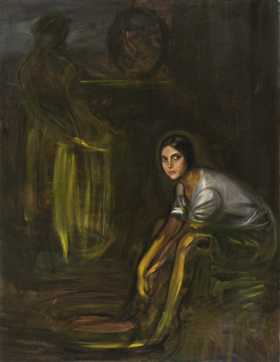 Compositie met het kleine meisje Piconera door Julio Romero de Torres