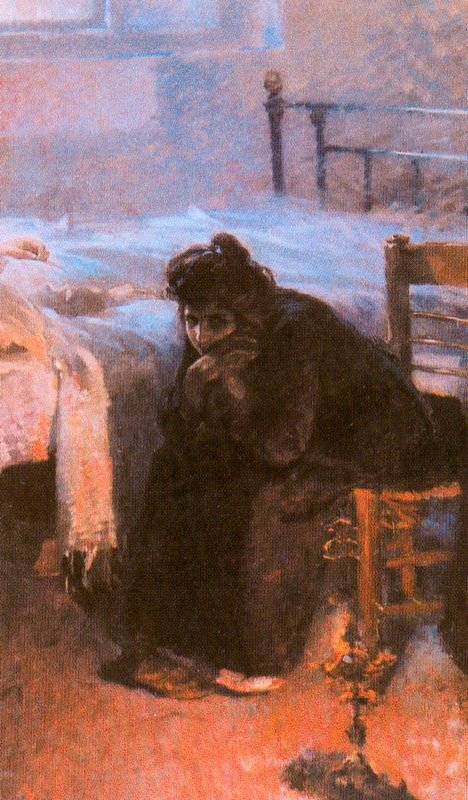 Uren van angst door Julio Romero de Torres