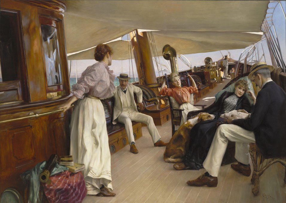 Op de jacht Namouna, Venetië door Julius Leblanc Stewart